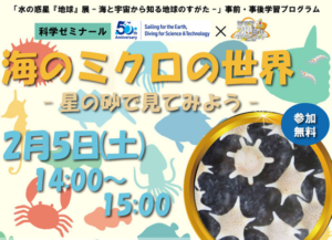 海のミクロの世界－星の砂で見てみよう－開催◆2022年2月5日（土）